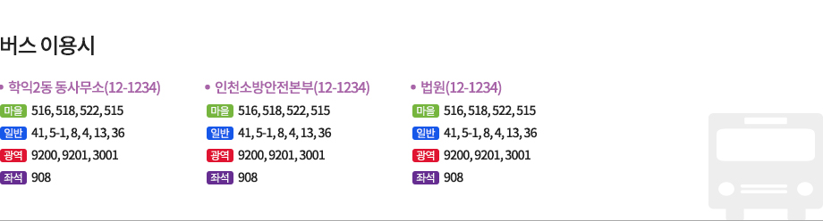 각 치과에 맞는 주소