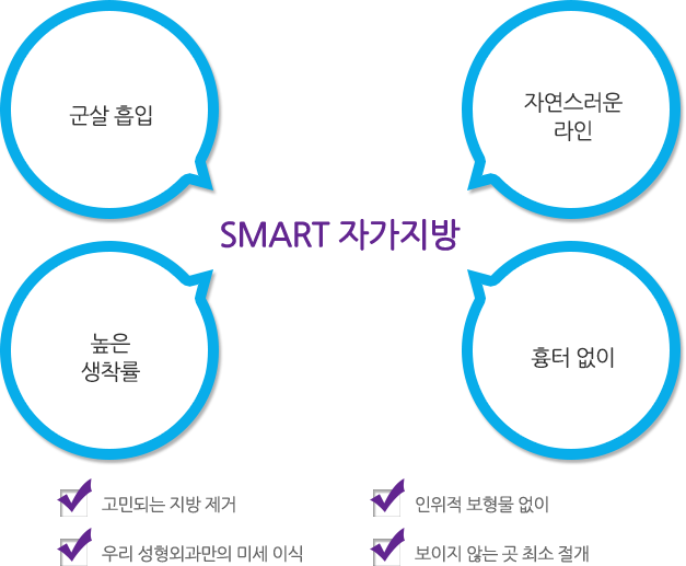군살 흡입, 자연스러운 라인, 높은 생착률, 흉터 없이, 고민되는 지방 제거, 인위적 보형물 없이, 우리 성형외과만의 미세 이식, 보이지 않는 곳 최소 절개