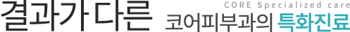 결과가 다른 코어피부과의 특화 진료