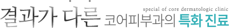 결과가 다른 코어피부과의 특화 진료